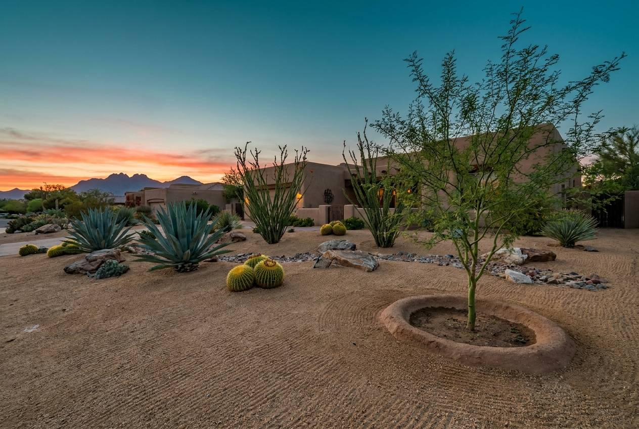 Desert xeriscape design in Fountain Hills, AZ